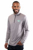 Picture of Ultra Game NFL Men's Super Soft Quarter Zip Long Sleeve T-Shirt, New York Jets, Heather Gray, Small