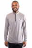 Picture of Ultra Game NFL Men's Super Soft Quarter Zip Long Sleeve T-Shirt, Philadelphia Eagles, Heather Gray, Small