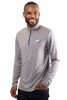 Picture of Ultra Game NFL Men's Super Soft Quarter Zip Long Sleeve T-Shirt, Philadelphia Eagles, Heather Gray, Small