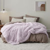 Picture of Bedsure Fluffy Lavender Purple Blankets Queen Size for Bed, Thick Sherpa Faux Fur Fleece Fuzzy Plush Winter Warm Soft Full Queen Blankets, Bedroom Decor Purple Gifts Cozy Gifts for Women Men, 90x90