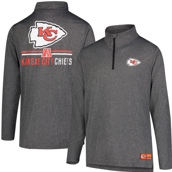 Picture of Ultra Game NFL Mens Active Quarter Zip Long Sleeve Shirt