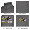 Picture of Ultra Game NFL Men's Super Soft Quarter Zip Long Sleeve T-Shirt, Jacksonville Jaguars, Heather Charcoal, Large