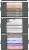 Picture of Large Storage Bags, 3 Pack Clothes Storage Bins Foldable Closet Organizers Storage Containers with Durable Handles Thick Fabric for Blanket Comforter Clothing Bedding 90 L (Gray)