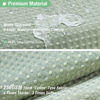 Picture of Dynamene Long Fabric Shower Curtain - 78 inch Waffle Weave Heavy Duty Cloth Shower Curtains for Bathroom, Neutral Weighted Hotel Spa Luxury Bath Curtain Set with 12 Plastic Hooks,72x78, Sage Green