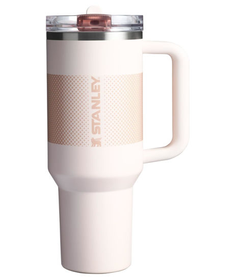 Picture of Stanley Quencher ProTour Flip Straw Tumbler with Leakproof Lid 40 oz | Built-In Straw & Handle | Cupholder Compatible for Travel | Insulated Stainless Steel Cup | BPA-Free | Rose Quartz Fade