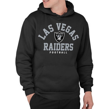 Picture of Junk Food Clothing x NFL - Las Vegas Raiders - Classic Team Logo - Unisex Adult Pullover Fleece Hoodie for Men and Women - Size X-Large