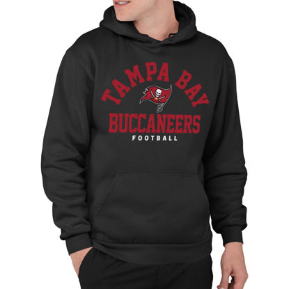 Picture of Junk Food Clothing x NFL - Tampa Bay Buccaneers - Classic Team Logo - Unisex Adult Pullover Fleece Hoodie for Men and Women - Size X-Large