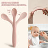 Picture of Silicone Baby Feeding Spoons, Training Spoon Self-feeding, First Stage Infant Soft-Tip Easy on Gums, Utensils Supplies, Dishwasher & Boil-proof, 6 Pack