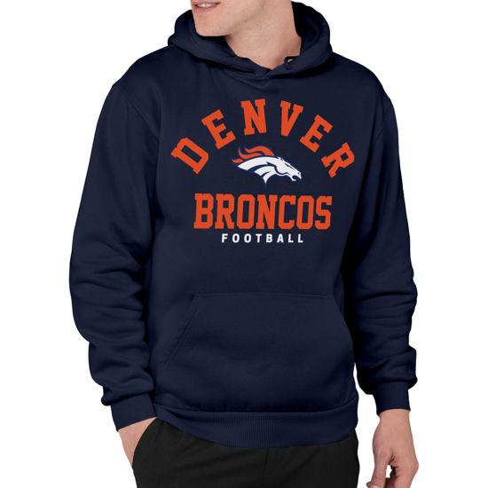Picture of Junk Food Clothing x NFL - Denver Broncos - Classic Team Logo - Unisex Adult Pullover Fleece Hoodie for Men and Women - Size X-Large
