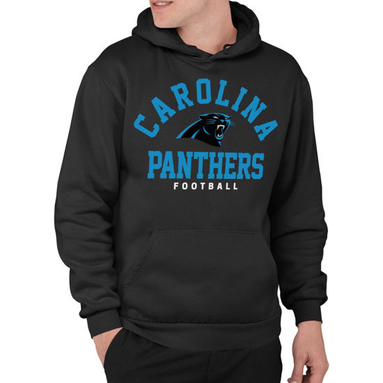 Picture of Junk Food Clothing x NFL - Carolina Panthers - Classic Team Logo - Unisex Adult Pullover Fleece Hoodie for Men and Women - Size Large