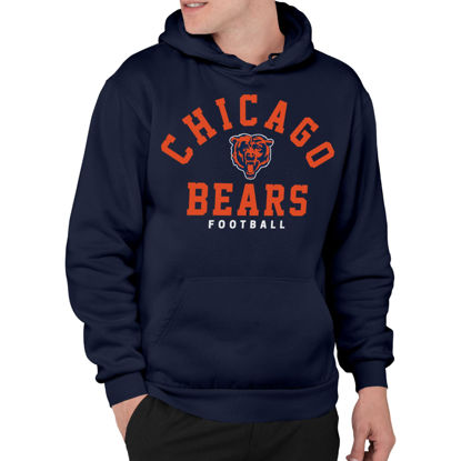 Picture of Junk Food Clothing x NFL - Chicago Bears - Classic Team Logo - Unisex Adult Pullover Fleece Hoodie for Men and Women - Size Large, Blue