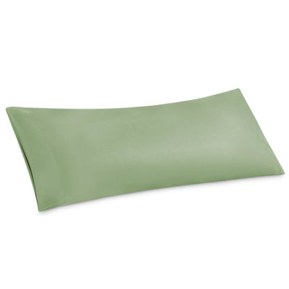 Picture of Bedsure Body Pillow Cover - Sage Green Long Cooling Pillow Cases, 100% Rayon Derived from Bamboo, Soft & Breathable Body Pillowcase with Envelope Closure, Gifts for Women or Men, 1 Pack, 20x54 Inches