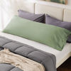 Picture of Bedsure Body Pillow Cover - Sage Green Long Cooling Pillow Cases, 100% Rayon Derived from Bamboo, Soft & Breathable Body Pillowcase with Envelope Closure, Gifts for Women or Men, 1 Pack, 20x54 Inches