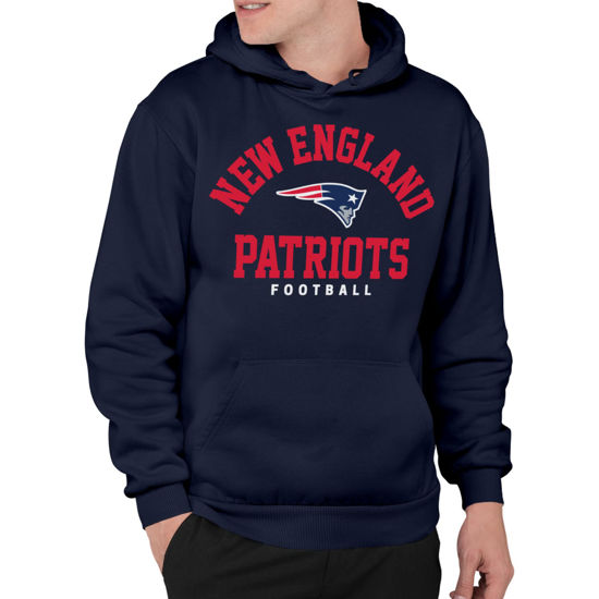 Picture of Junk Food Clothing x NFL - New England Patriots - Classic Team Logo - Unisex Adult Pullover Fleece Hoodie for Men and Women - Size 3X-Large