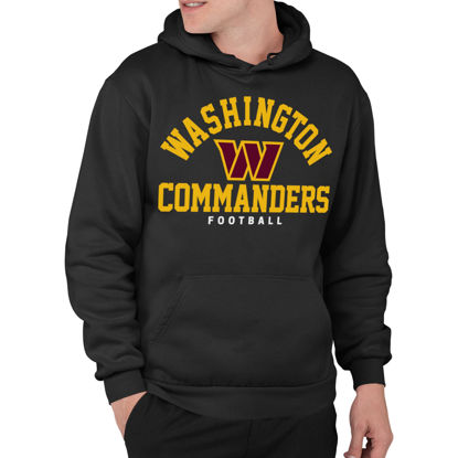Picture of Junk Food Clothing x NFL - Washington Commanders - Classic Team Logo - Unisex Adult Pullover Fleece Hoodie for Men and Women - Size XX-Large
