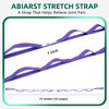 Picture of Abiarst Stretching Strap Yoga Straps for Physical Therapy, 10 Loops Non-Elastic Stretch Strap for Pilates, Flexibility, Exercise, Stretch Band for Women & Men (Purple)