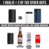 Picture of DUALIE 3 in 1 Insulated Can Cooler - Universal Size for 12 oz Cans, Slim Cans, and Bottles - 10+ Colors Available, Black
