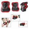 Picture of Kids/Youth Knee Pad Elbow Pads Guards Protective Gear Set for Roller Skates Cycling BMX Bike Skateboard Inline Skatings Scooter Riding Sports (Black / Red, Medium(9-15 years))