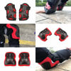 Picture of Kids/Youth Knee Pad Elbow Pads Guards Protective Gear Set for Roller Skates Cycling BMX Bike Skateboard Inline Skatings Scooter Riding Sports (Black / Red, Medium(9-15 years))