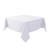 Picture of Biscaynebay Textured Fabric Tablecloths 60 X 60 Inches Square, White Water Resistant Tablecloths for Dining, Kitchen, Wedding and Parties etc. Machine Washable