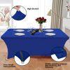 Picture of Hussome 4FT Table Cloth for Rectangular Tablecloth Royal Blue Stretch Fitted Table Cover Spandex Tablecloths Table Protector for Event, Cocktail, Wedding, Banquet or Parties
