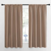 Picture of NICETOWN Kids Blackout Curtain Panels - Window Treatment Thermal Insulated Solid Rod Pocket Curtains/Drapes for Bedroom (Set of 2 Panels, 42 by 63 Inch, Cappuccino)