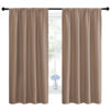 Picture of NICETOWN Kids Blackout Curtain Panels - Window Treatment Thermal Insulated Solid Rod Pocket Curtains/Drapes for Bedroom (Set of 2 Panels, 42 by 63 Inch, Cappuccino)