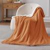 Picture of Bedsure Sherpa Fleece Throw Blanket for Couch - Thick and Warm, Soft Fuzzy Plush Throw Blanket for Winter, Burnt Orange, 50x60 Inches