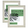 Picture of MCS Studio Gallery 8.5x11 Picture Frame Gray Woodgrain, Rectangle Photo Frame for Photos, Posters & Art Prints & Easel for Tapletop Display (2-Pack)