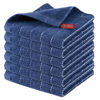 Picture of Homaxy 100% Cotton Terry Kitchen Dish Cloths, Ultra Soft and Absorbent Dish Towels for Kitchen, Suitable for Drying and Washing Dishes, 6 Pack, 12 x 12 Inches, Navy Blue