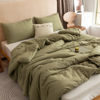 Picture of ROSGONIA Queen Comforter Set Olive Green, 3pcs Bedding Sets Queen (1 Boho Olive Comforter & 2 Pillowcases), All Season Lightweight Blanket Quilt