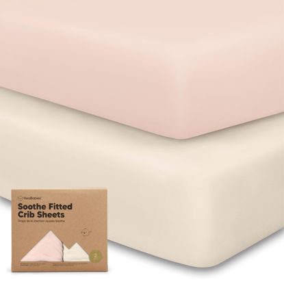 Picture of KeaBabies 2-Pack Organic Crib Sheets for Boys, Girls, Jersey Fitted Crib Sheet, Baby Crib Sheets Neutral, Cotton Breathable Crib Sheet, Cute Printed Crib Mattress Sheet, Baby Mattress Sheets (Cameo)
