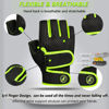 Picture of MOREOK Workout Gloves Padded Weight Lifting Gloves for Men/Women, [3MM Gel] Fingerless Grip Gym Gloves Fitness Gloves Green-XL