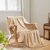 Picture of NEWCOSPLAY Super Soft Throw Blanket Brown Premium Silky Flannel Fleece Leaves Pattern Lightweight Bed Blanket All Season Use (Brown, Throw(50"x60"))