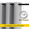Picture of NICETOWN Bedroom Blackout Curtain & Drapes - Grommet Solid Window Treatment Thermal Insulated Noise Reducing for Bedroom/Home Office (2 Panels, W66 x L54, Silver Grey)