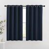 Picture of NICETOWN Blackout Curtains and Drapes for Kitchen - Thermal Insulated Solid Grommet Top Blackout Panels/Draperies for Kid's Room (Navy, 1 Pair, 46 x 54 Inch)