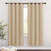 Picture of NICETOWN Blackout Draperies Curtains Panels - Window Treatment Thermal Insulated Solid Grommet Blackout Curtains/Panels/Drapes for Bedroom (Biscotti Beige, Set of 2, 46 by 72 Inch)
