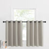 Picture of NICETOWN Short Curtains for Small Windows, Thermal Insulated Room Darkening Farmhouse Curtain Shade for Kitchen Grommet Swag Curtain for Living Room, 2 PCs, 52" x 36", Natural