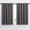 Picture of NICETOWN Bedroom Blackout Curtains Panels - Window Treatment Thermal Insulated Solid Grommet Blackout for Living Room (Set of 2, 66 by 54 Inch, Grey)