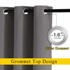 Picture of NICETOWN Bedroom Blackout Curtains Panels - Window Treatment Thermal Insulated Solid Grommet Blackout for Living Room (Set of 2, 66 by 54 Inch, Grey)