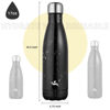 Picture of Konokyo Insulated Water Bottles,17 oz Double Wall Stainless Steel Vacumm Metal Flask for Sports Travel,Marble Midnight