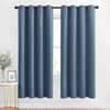 Picture of NICETOWN Room Darkening Curtains & Drapes - Window Treatment Thermal Insulated Solid Grommet Light Block Panels for Bedroom/Living Room, Stone Blue, Set of 2, 52 by 72 Inch