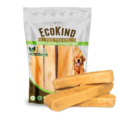 Picture of EcoKind Premium Gold Monster Yak Cheese Himalayan Dog Chew, Dog Treats Large Breed, All Natural, High Protein, for Aggressive Chewers, XL - 3 Chews