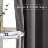 Picture of NICETOWN Blackout Curtains Panels for Bedroom - 3 Pass Microfiber Noise Reducing Thermal Insulated Solid Ring Top Blackout Window Drapes (2 Panels, 66 x 72 Inch, Gray)
