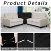 Picture of Easy-Going Stretch Sectional Corner Sofa Slipcover 1-Piece Couch Sofa Cover Furniture Protector Soft with Elastic Bottom for Kids, Pet, Spandex Jacquard Fabric Black