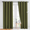 Picture of NICETOWN 84 inches Bedroom Curtains Panels - Functional Window Decorative Blackout Drapes for Bedroom, Thermal Insulated, Privacy Assured (Set of 2, 52 x 84 inches in Olive Green)