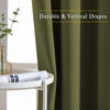 Picture of NICETOWN 84 inches Bedroom Curtains Panels - Functional Window Decorative Blackout Drapes for Bedroom, Thermal Insulated, Privacy Assured (Set of 2, 52 x 84 inches in Olive Green)