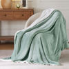 Picture of Bedsure Sherpa Fleece Throw Blanket for Couch - Thick and Warm, Soft Fuzzy Plush Throw Blanket for Winter, Sage Green, 50x60 Inches