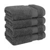 Picture of Cotton Paradise 100% Cotton Turkish Washcloths for Bathroom, 4 Piece Soft Absorbent Small Hand Face Towels Wash Rags for Body, Dark Gray Wash Cloths