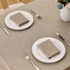 Picture of Veblandy Rectangle Tablecloth Linen Textured Waterproof & Stain Resistant Table Cloth Wrinkle Free Decorative Fabric Farmhouse Table Cover for Dining/Party/Buffet/Wedding, 60 x 84 Inch, Mocha
